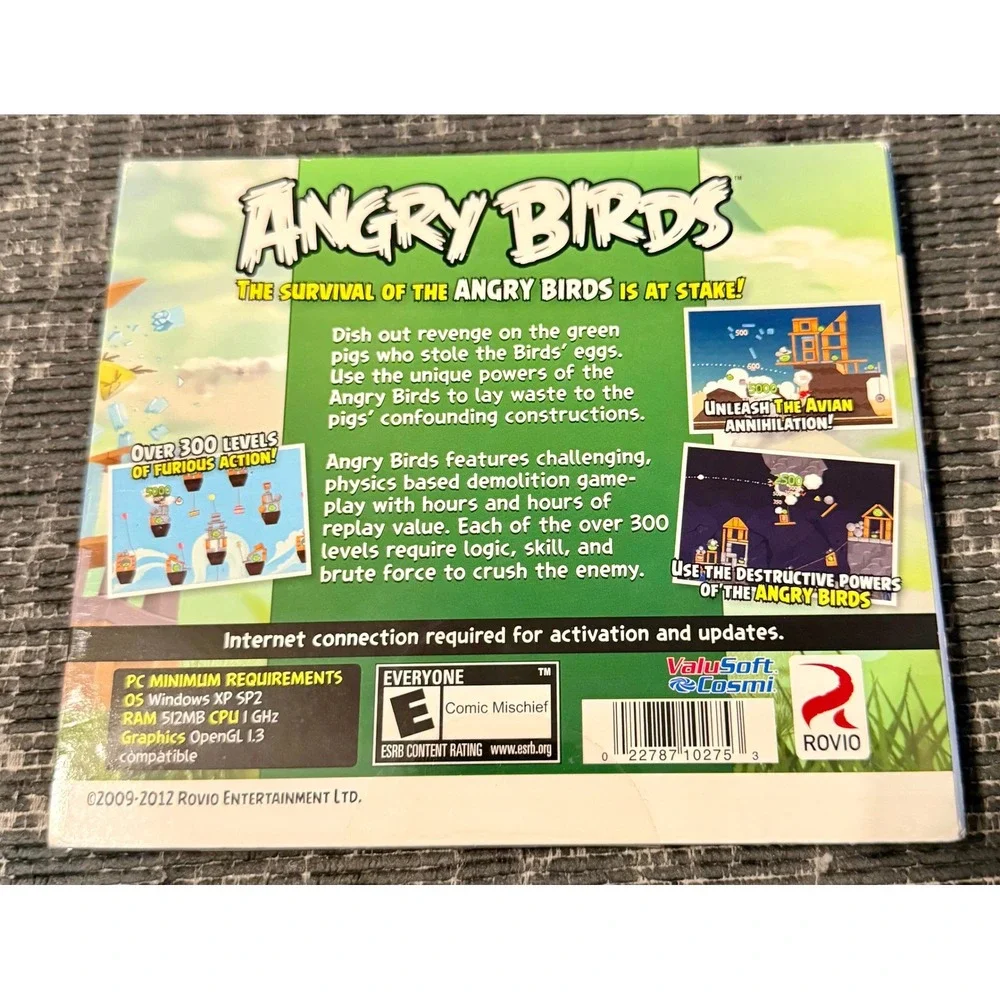 Rovio Angry Birds PC CD-ROM Game NEW Puzzle Strategy 2012